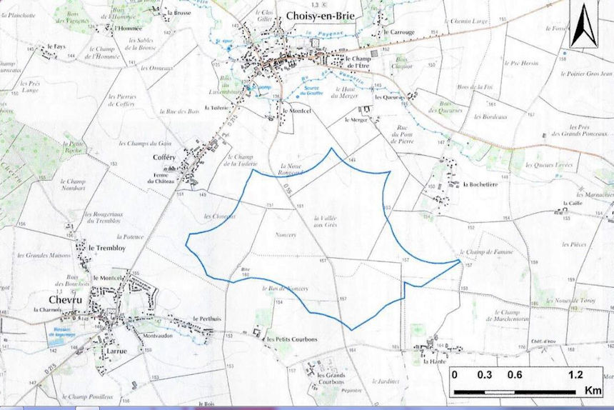 Carte de Chevru - Choisy-en-Brie