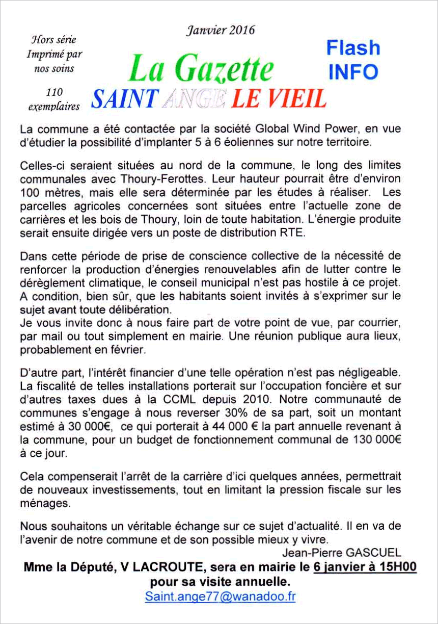 La Gazette de Saint-Ange-le-Viel