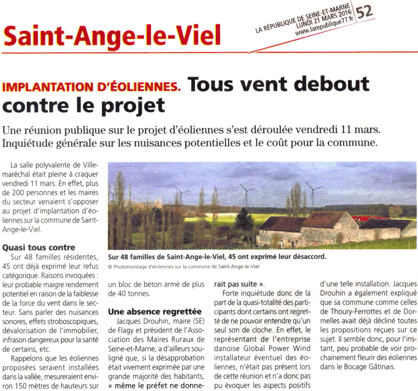 Article de la République de Seine-et-Marne